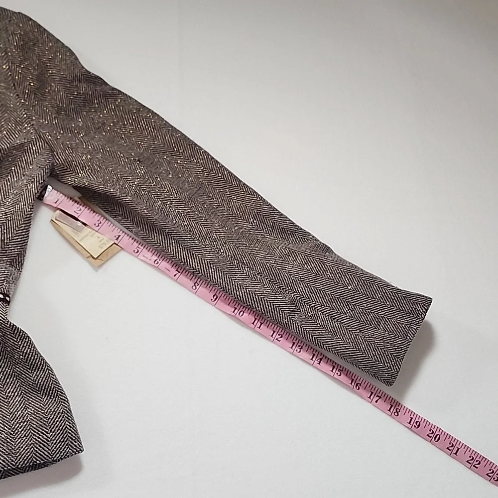 Coldwater Creek Brown Sparkle Fitted Work Business Blazer